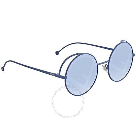 fendi ff0343|Fendi Fendirama Blue Round Ladies Sunglasses .